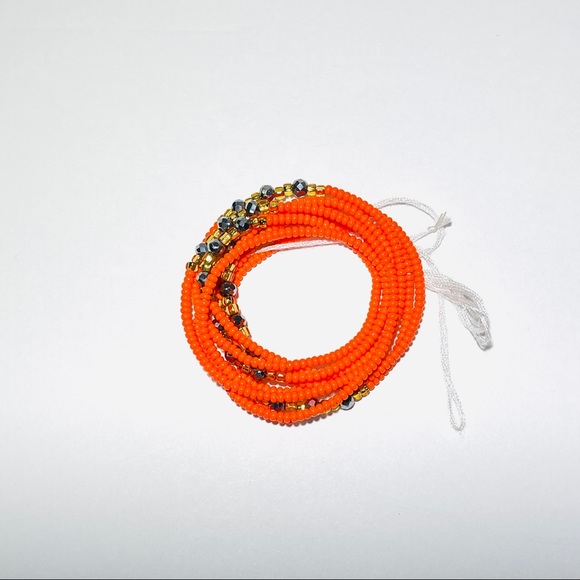 Small African orange waist beads - Picture 4 of 6